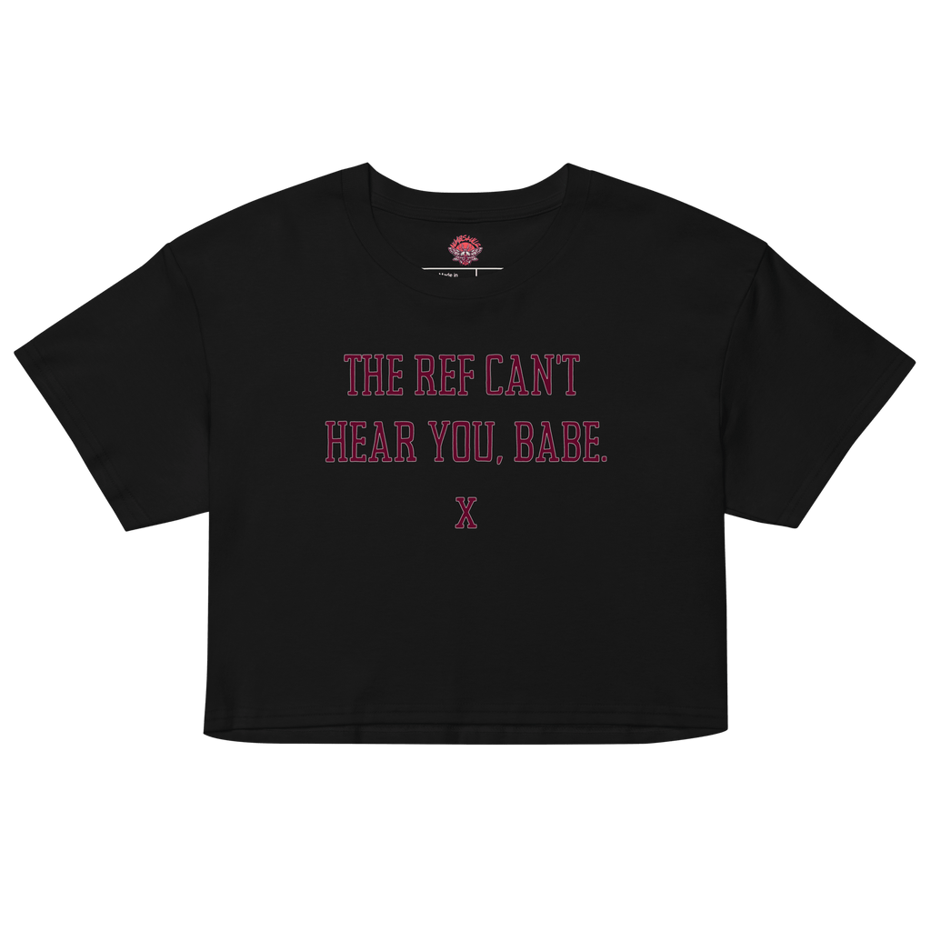 The Ref Can't Hear You - Relaxed Crop Top-cropped tee-gamer-games-NumbskullzKC