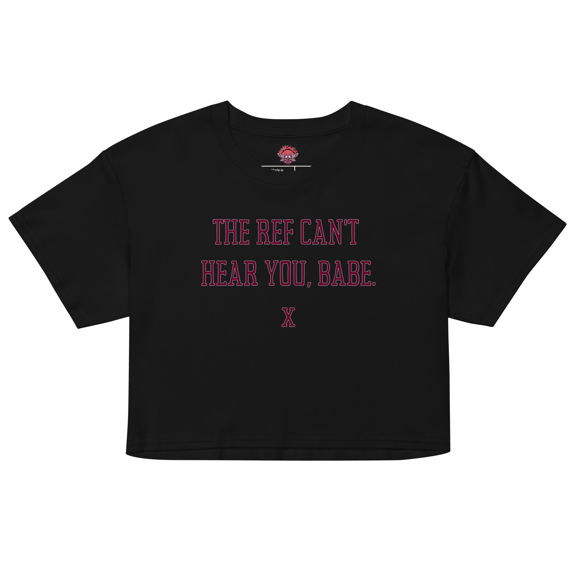 The Ref Can't Hear You - Relaxed Crop Top-cropped tee-gamer-games-NumbskullzKC