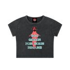 Too Queer For Your Binary - Snow Washed Crop Top - cropped - gothic - graffiti - NumbskullzKC