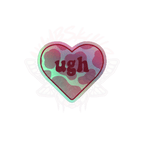 Ugh - Holographic Sticker - accessories - hearts - holo sticker - Numbskullz