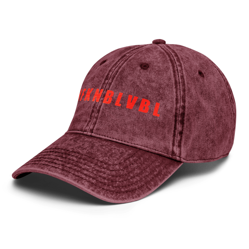 Un - fuckin - believable - Stonewashed Ball Cap - ballcap - baseball style hats - funny ballcaps - Numbskullz
