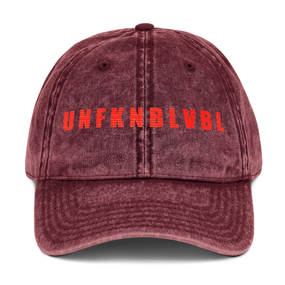 Un - fuckin - believable - Stonewashed Ball Cap - ballcap - baseball style hats - funny ballcaps - Numbskullz