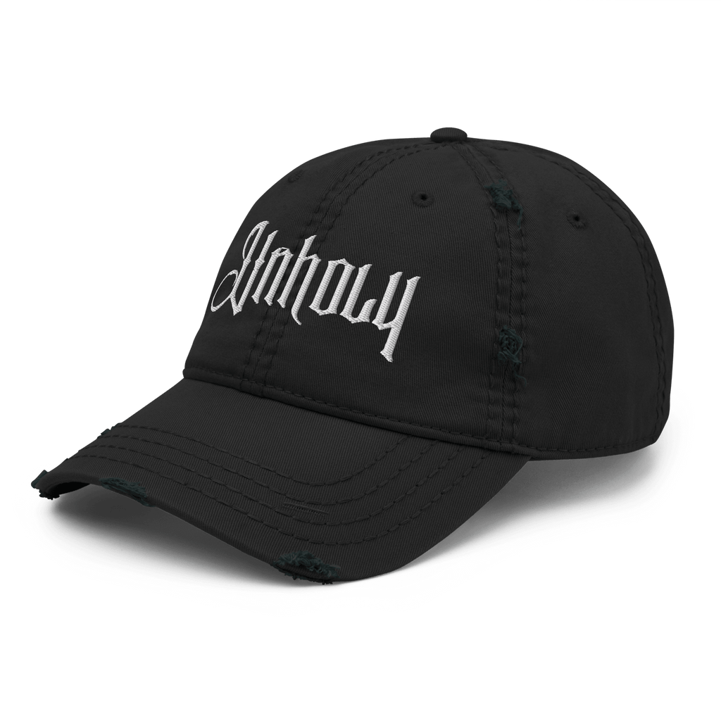 Unholy - Distressed Adjustable Ball Cap - ballcap - baseball style hats - hats - Numbskullz
