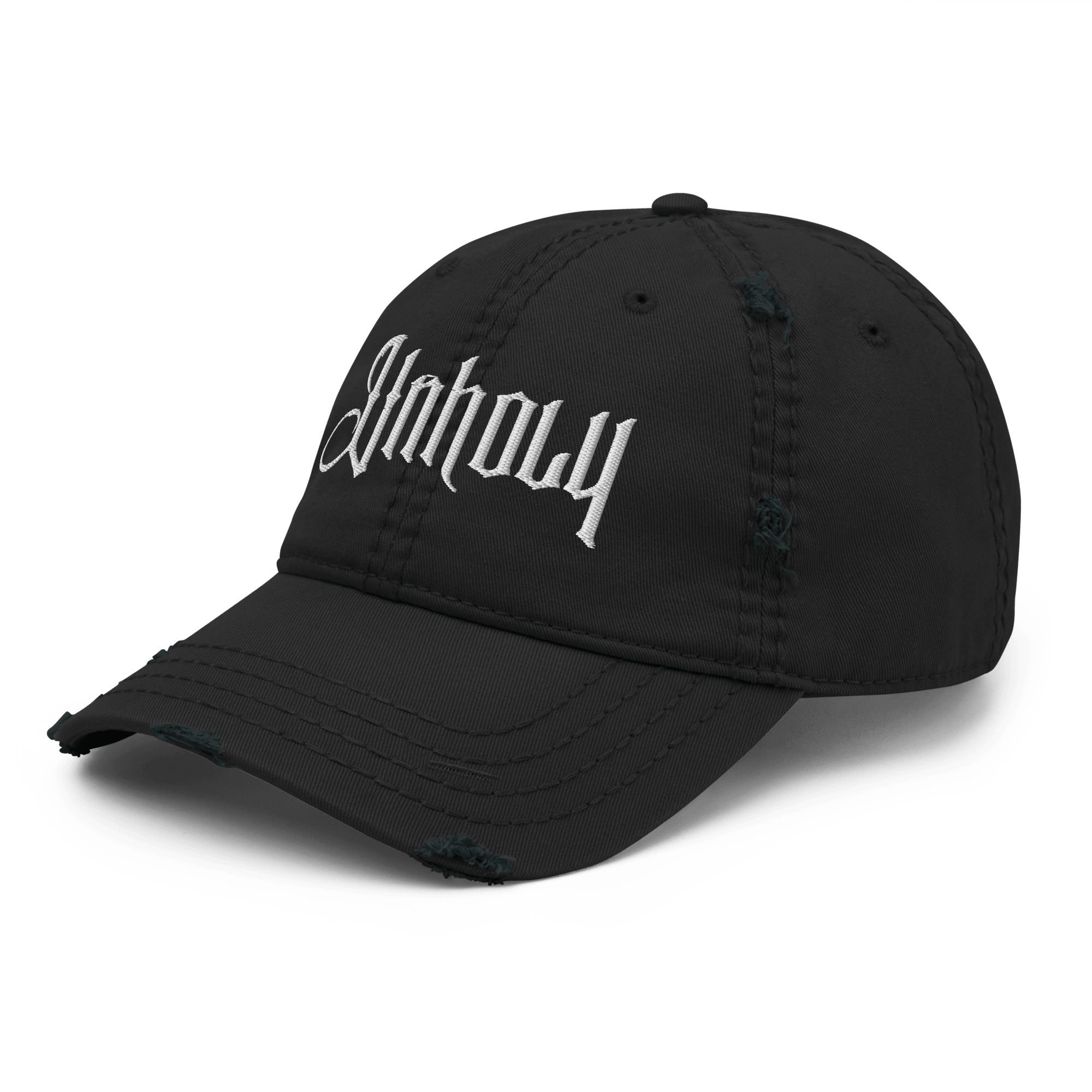 Unholy - Distressed Adjustable Ball Cap - ballcap - baseball style hats - hats - Numbskullz