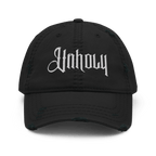 Unholy - Distressed Adjustable Ball Cap - ballcap - baseball style hats - hats - Numbskullz