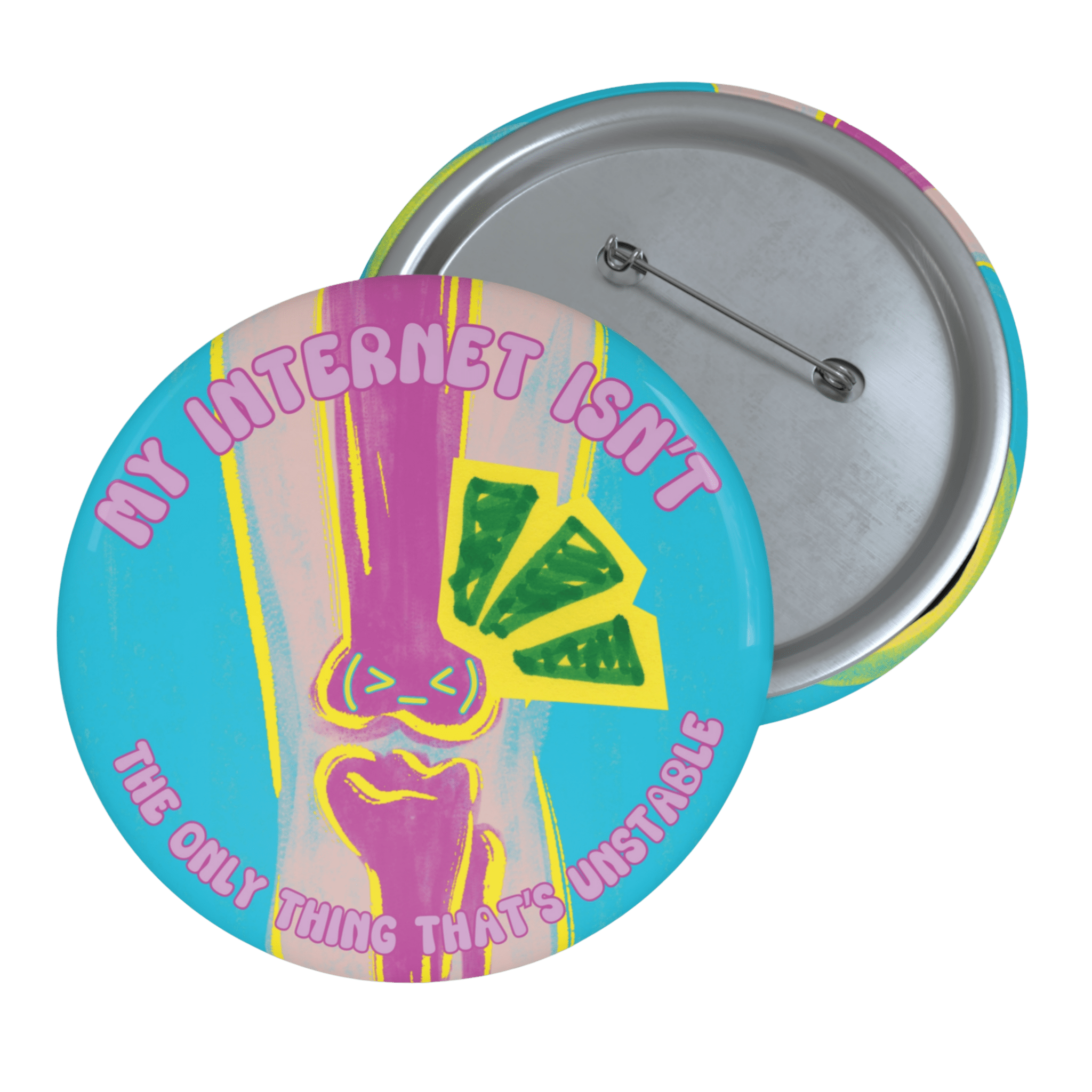 Unstable - Pin Button-accessories-disability awareness-humor-NumbskullzKC