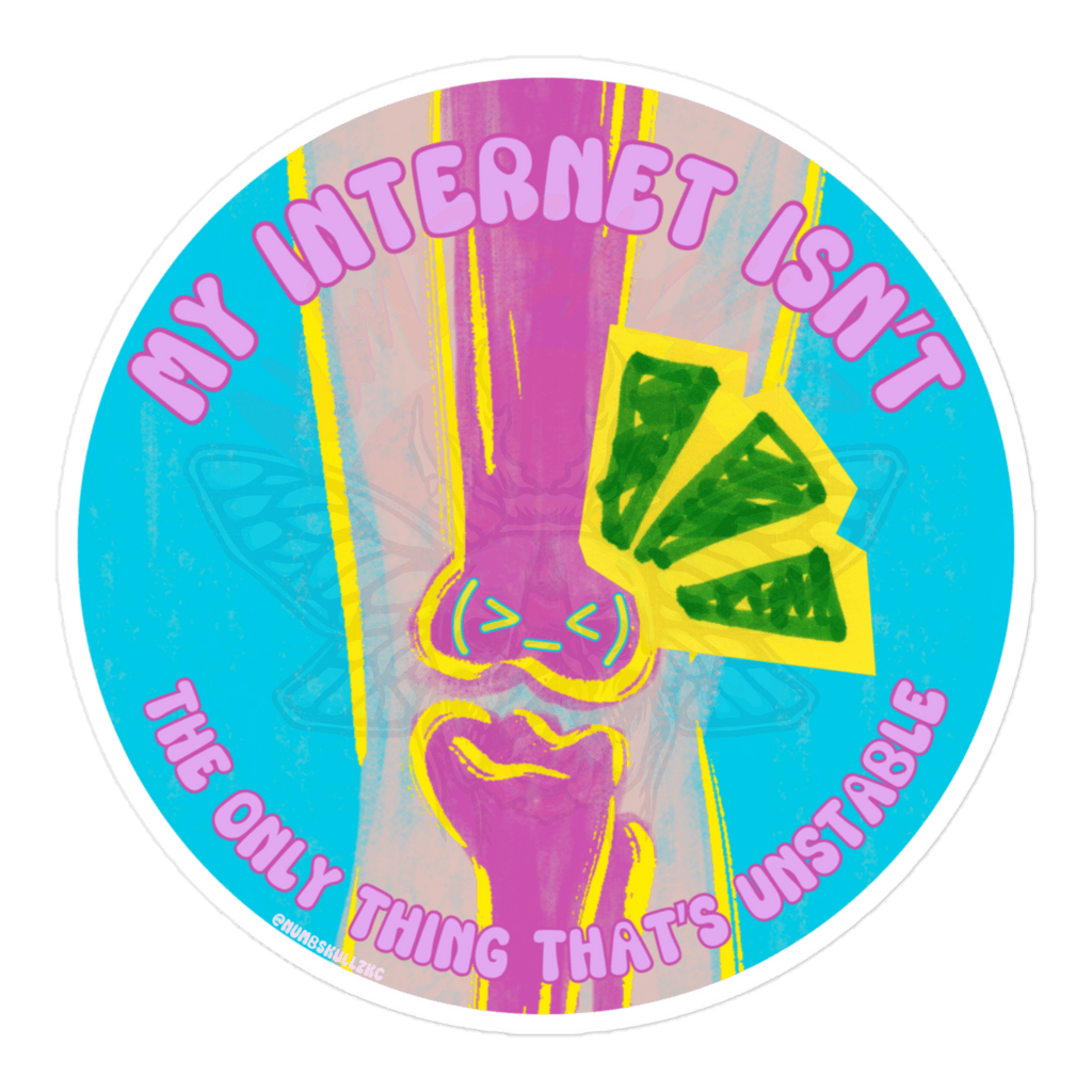 Unstable - Vinyl Sticker-accessories-bones-disability awareness-NumbskullzKC
