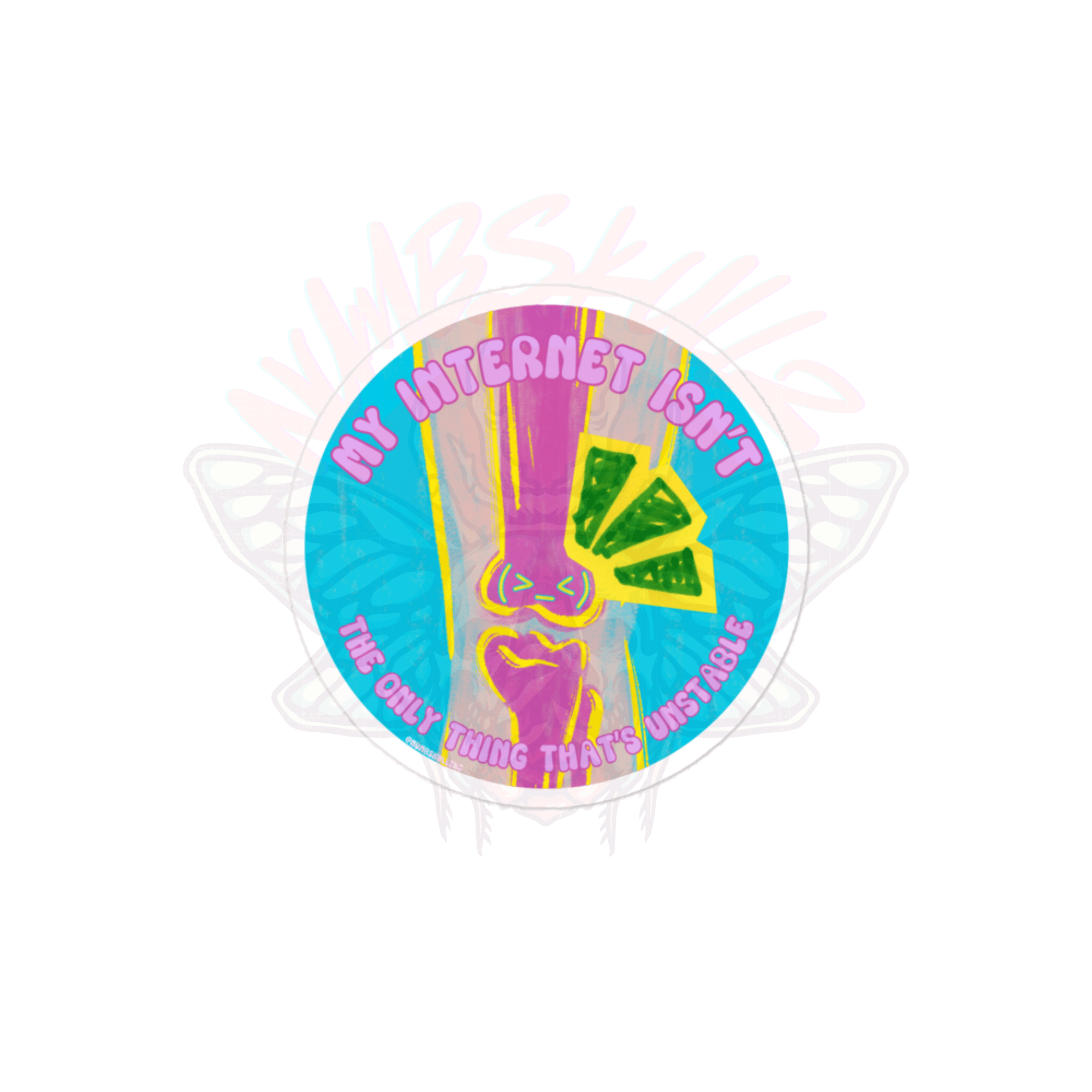 Unstable - Vinyl Sticker-accessories-bones-disability awareness-NumbskullzKC
