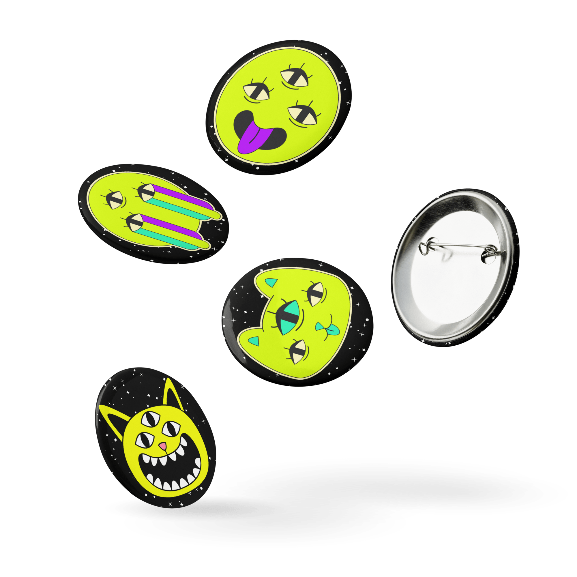 Watching You - Set of 5 Pin Buttons - accessories - buttons - decorative pins - Numbskullz
