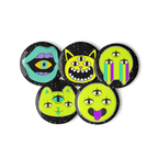 Watching You - Set of 5 Pin Buttons - accessories - buttons - decorative pins - Numbskullz