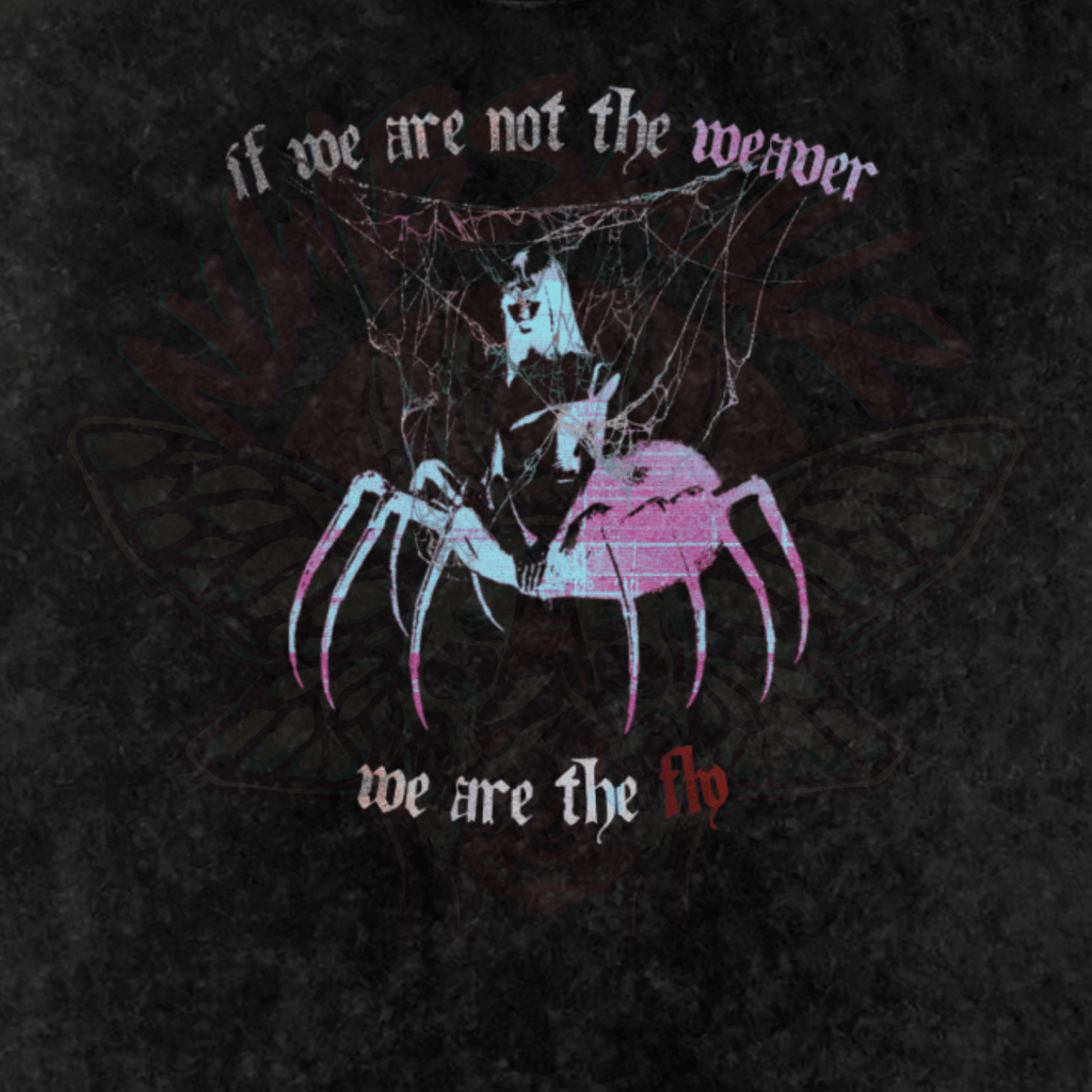 Weaver or the Fly - Oversized T-Shirt - glitchcore - gothic - graphics - Numbskullz