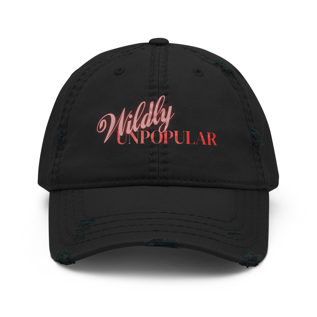 Wildly Unpopular - Distressed Ball Cap - ballcap - baseball style hats - funny ballcaps - Numbskullz