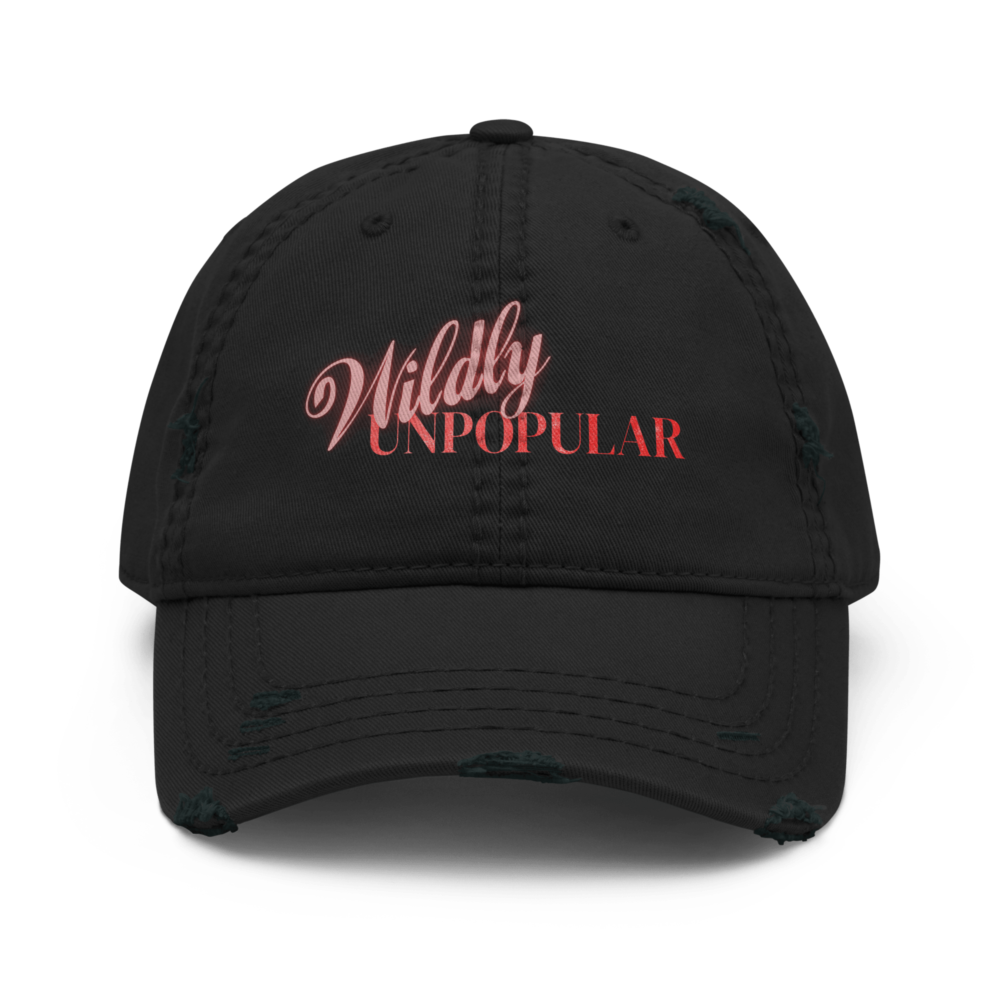 Wildly Unpopular - Distressed Ball Cap - ballcap - baseball style hats - funny ballcaps - Numbskullz