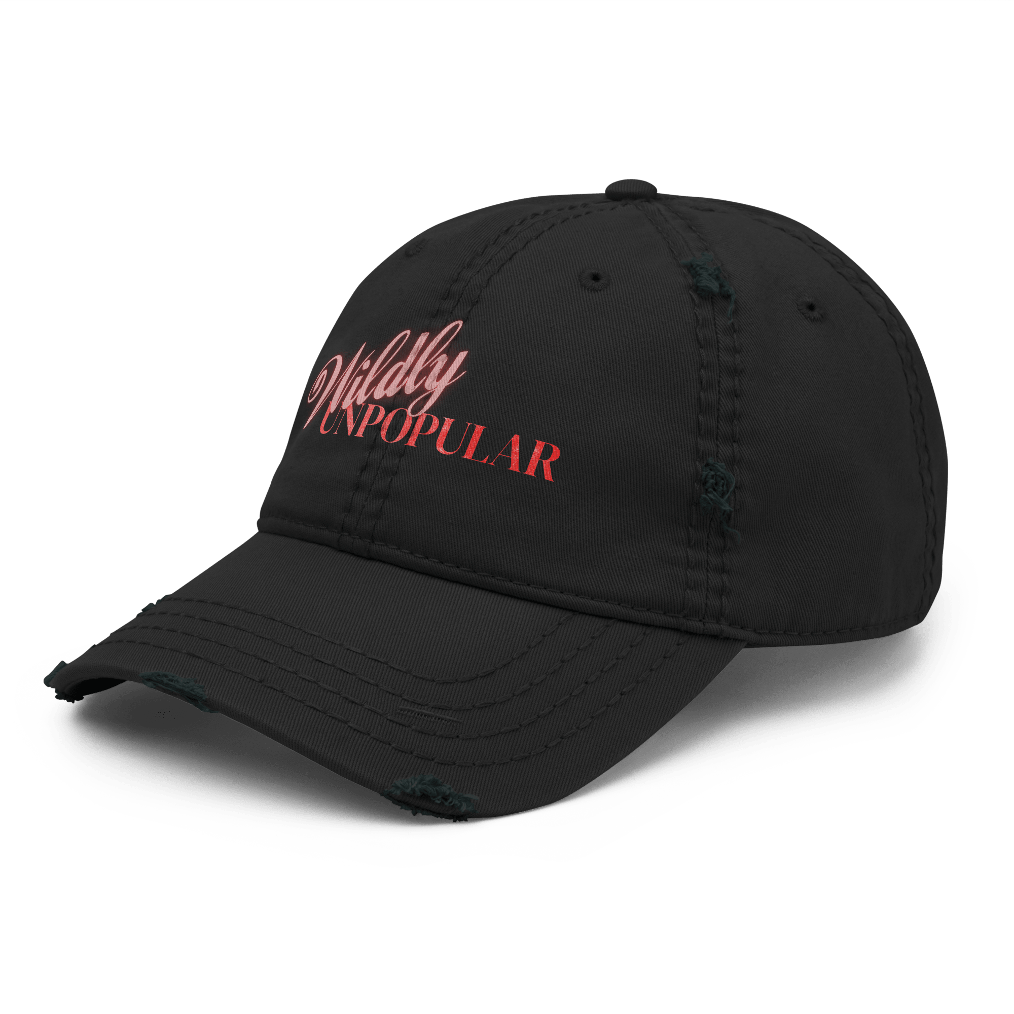 Wildly Unpopular - Distressed Ball Cap - ballcap - baseball style hats - funny ballcaps - Numbskullz