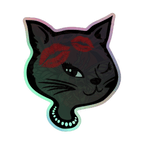 Y2K Cat - Holographic Sticker - 90s - accessories - animal - NumbskullzKC