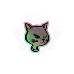 Y2K Cat - Holographic Sticker - 90s - accessories - animal - NumbskullzKC