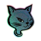 Y2K Cat - Holographic Sticker - 90s - accessories - animal - NumbskullzKC