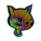 Y2K Cat - Holographic Sticker - 90s - accessories - animal - NumbskullzKC