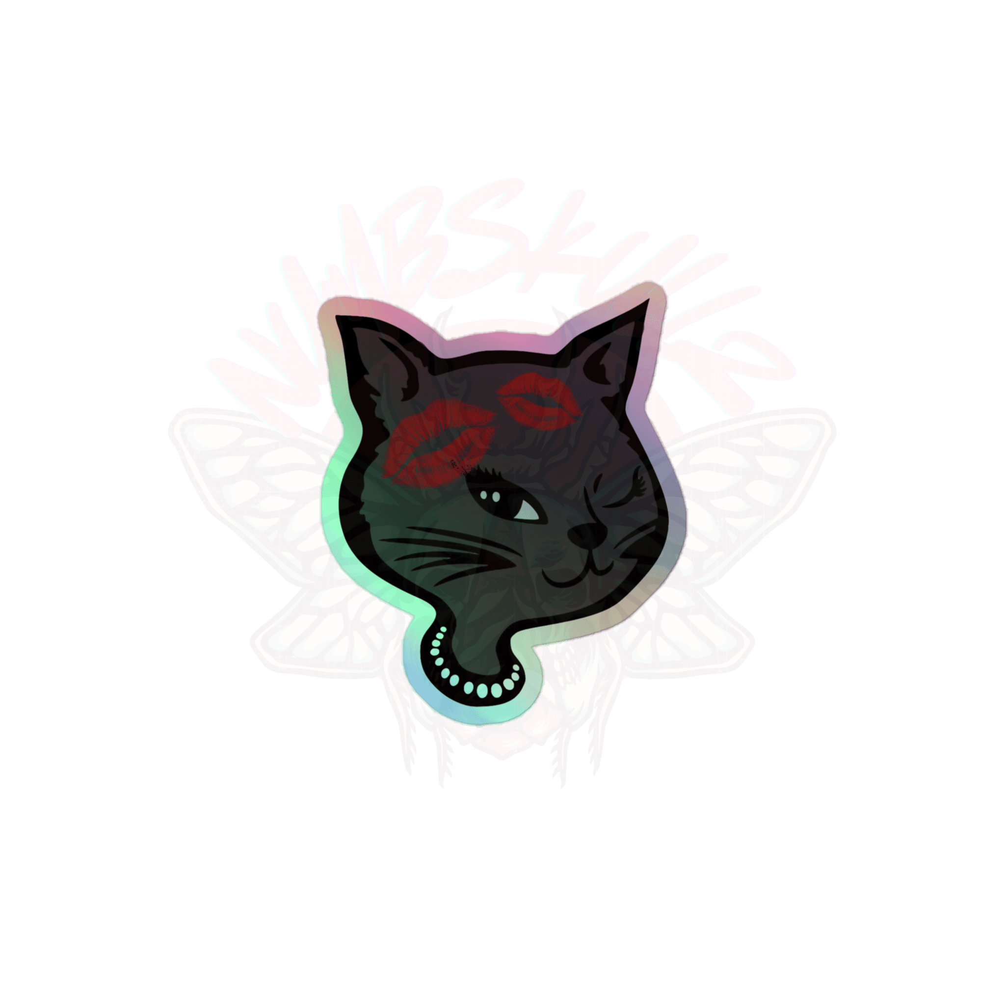 Y2K Cat - Holographic Sticker - 90s - accessories - animal - NumbskullzKC