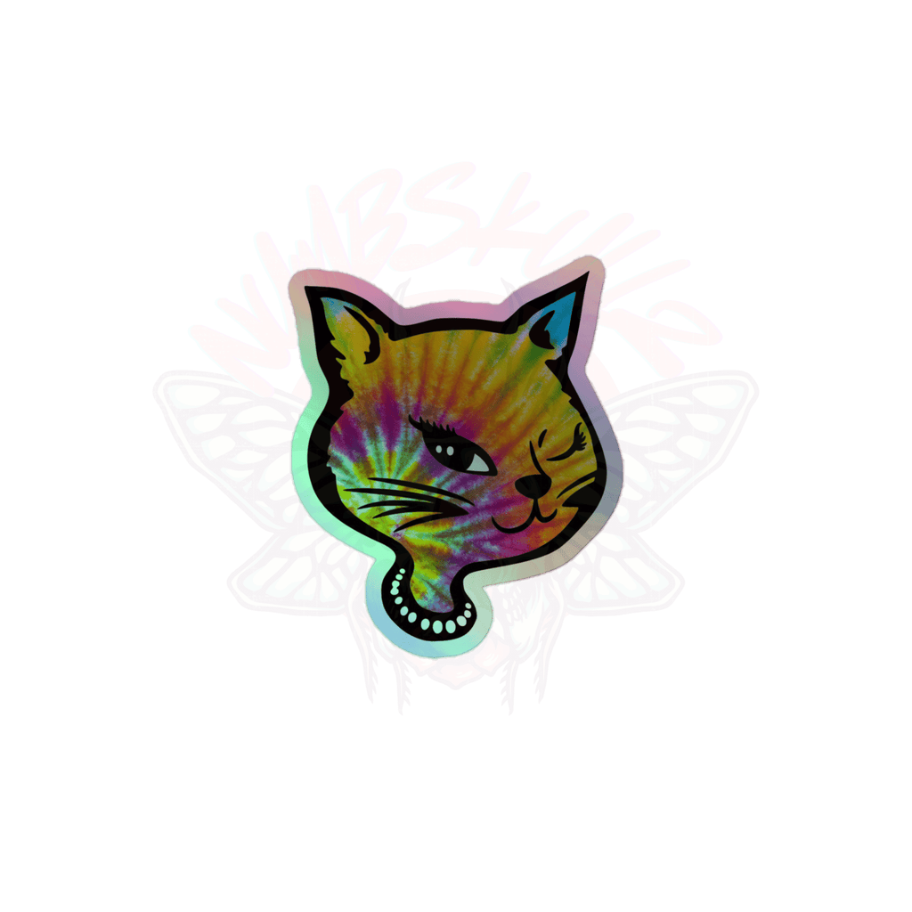 Y2K Cat - Holographic Sticker - 90s - accessories - animal - NumbskullzKC