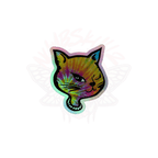 Y2K Cat - Holographic Sticker - 90s - accessories - animal - NumbskullzKC