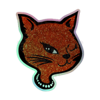 Y2K Cat - Holographic Sticker - 90s - accessories - animal - NumbskullzKC