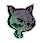 Y2K Cat - Holographic Sticker - 90s - accessories - animal - NumbskullzKC