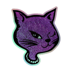 Y2K Cat - Holographic Sticker - 90s - accessories - animal - NumbskullzKC